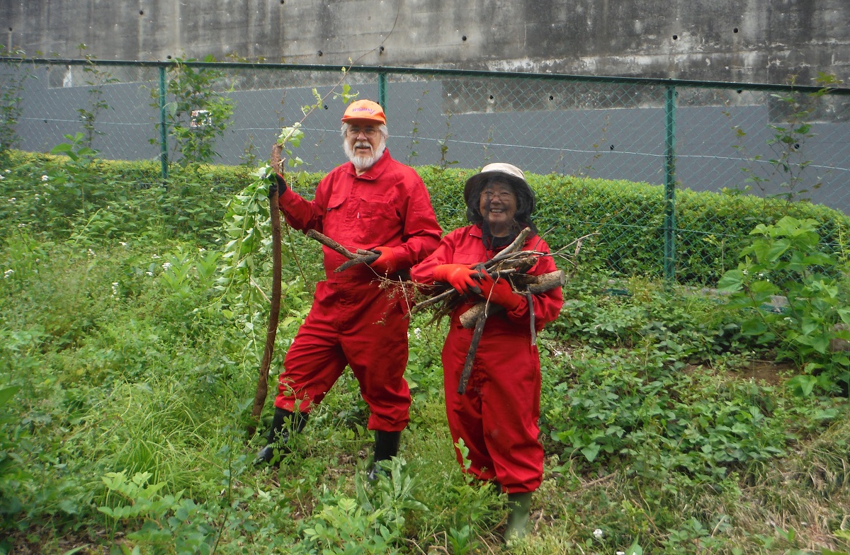 Robert and Keiko Witmer 1200 x 800 Robert and Keiko Witmer harvesting vegetables in a fileld.
